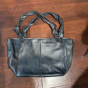 Vince Camuto Pebbled Leather Dian Collection Black Shoulder Purse